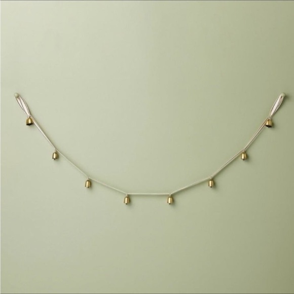 Decorative Metal Bell Christmas Garland Antique Brass Finish 2023- Hearth & Hand - Picture 2 of 4